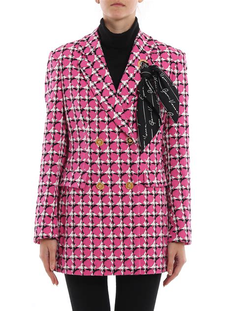 versus versace white double breasted jacket|Versace Blazers for Women .